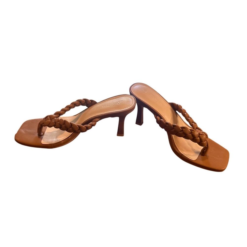Rilista Braided Heeled Sandals Brown Size 7
